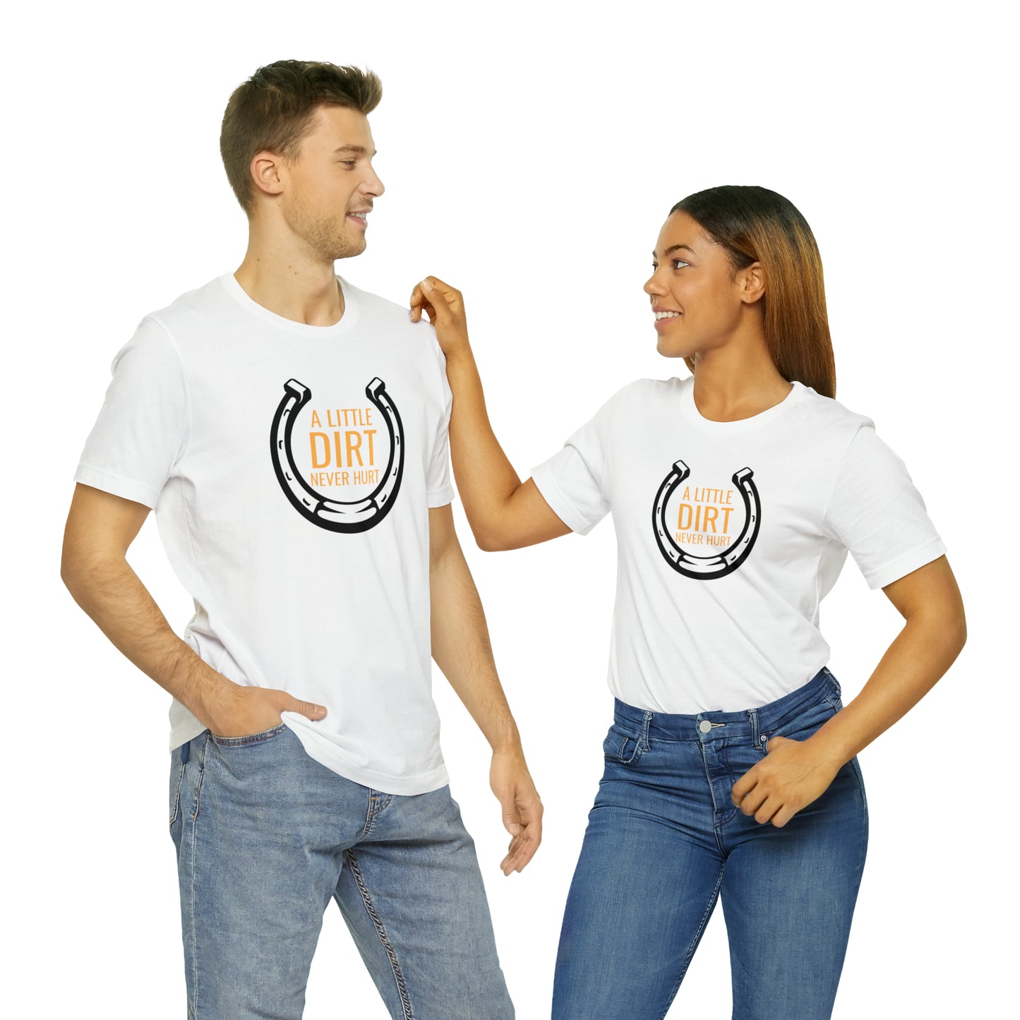 A Little Dirt Never Hurt Equestrian Unisex Jersey Short Sleeve Tee