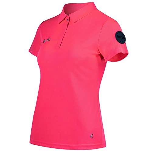 HORZE Denise Women's Functional Equestrian Polo T-Shirt - Pink - 10