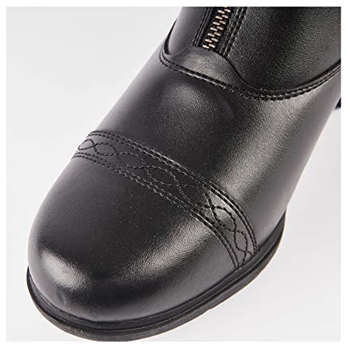 Shires Moretta Clio Paddock Boots (Big Kid 4) – Faux Leather Black Horse Riding Boots for Kids – Zip Paddock Equestrian Boots w/Impact Support System