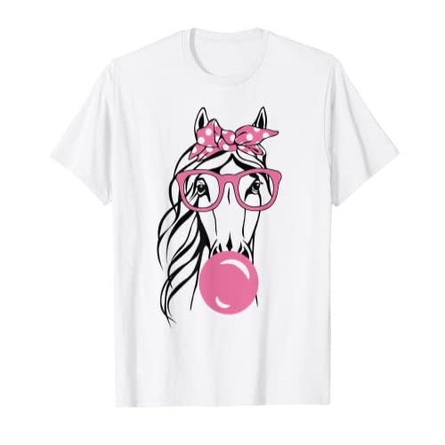 Horse Bandana For Horseback Riding Horse Lover Girls Women T-Shirt