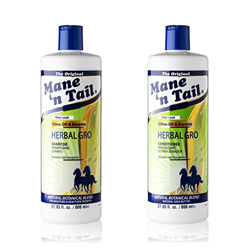 Mane 'n Tail Herbal Gro Shampoo and Conditioner Olive Oil Infused 27.05 Ounce Each