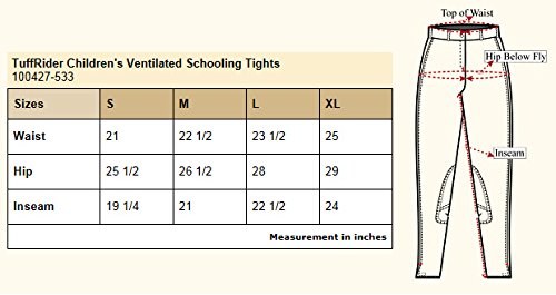 TuffRider Kid's Ventilated Schooling Tights, Safari/Safari