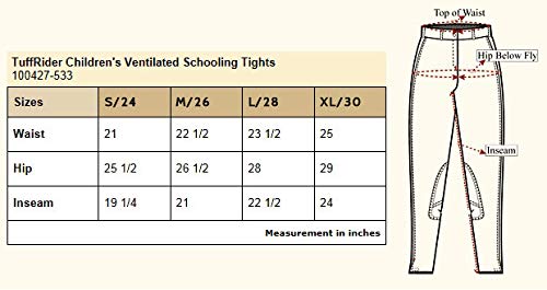 TuffRider Kid's Ventilated Schooling Tights, Safari/Safari