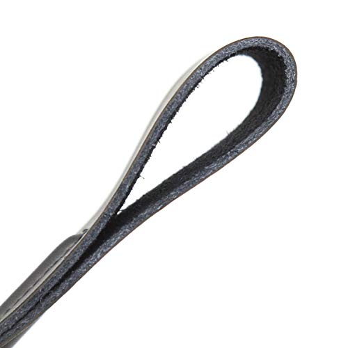 18" Real Riding Crop Whip Genuine Leather Top for Equestrian Sports Black