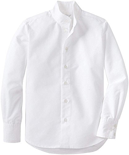 TuffRider Girl's Starter Long Sleeve Show Shirt, White, 14