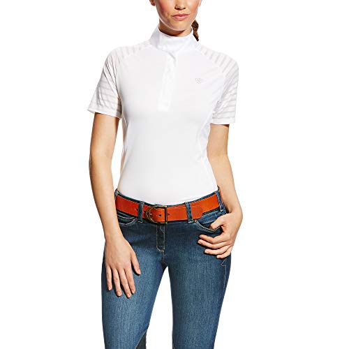 ARIAT Women's Aptos Vent Show Shirt White Size Large Regular