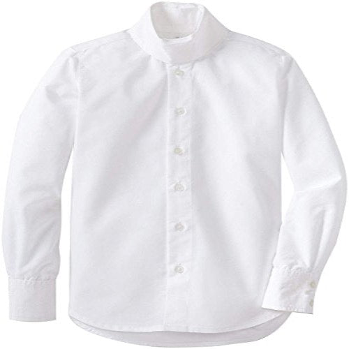 TuffRider Girl's Starter Long Sleeve Show Shirt, White, 14