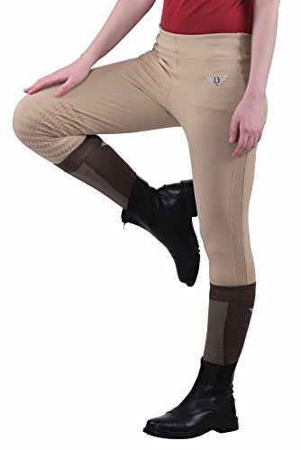 TuffRider Kid's Ventilated Schooling Tights, Safari/Safari