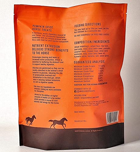 Kelcies Limited Spice Horse Treats Bag | Premium All Natural Treats | Starch and Carbohydrates | Tasty Horse Treats Packed with Superfoods | Low Sugar Treats | Suitable for Horses with Cushing's-5lbs