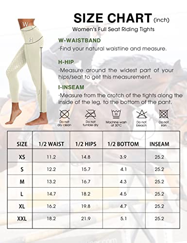 FitsT4 Women's Full Seat Riding Tights Active Silicon Grip Horse Riding Tights Equestrian Breeches Black Size M