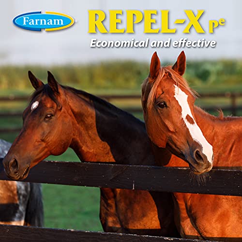 Farnam Repel-X Ready-To-Use Fly Spray, Insecticide And Repellent For Horses And Dogs, 32 Fluid Ounces, 1 Quart Bottle With Trigger Sprayer