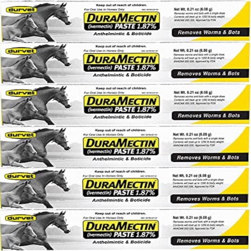 Durvet Duramectin Equine Wormer Paste - 6 Tubes